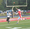 Hayden Baker catches another touchdown pass for the Wolfpack. PHOTO BY KELLEY PEARSON