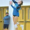 Braelynn Strouth used her jump serve to keep the Lady Devils on their heels Saturday. PHOTO BY KELLEY PEARSON