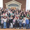 The Southwest Virginia 4-H group on the steps at Montpelier.  EXTENSION OFFICE PHOTO